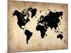 Vintage World Map-NaxArt-Mounted Art Print