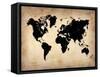 Vintage World Map-NaxArt-Framed Stretched Canvas