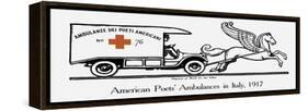 Vintage World War I Poster of an Ambulance Being Pulled by Pegasus-Stocktrek Images-Framed Stretched Canvas