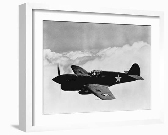 Vintage World War II Photo of a P-40 Fighter Plane-Stocktrek Images-Framed Photographic Print
