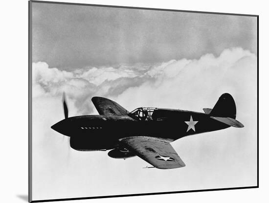 Vintage World War II Photo of a P-40 Fighter Plane-Stocktrek Images-Mounted Photographic Print