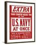 Vintage World War II Poster Is a Plea For Navy Recruits-Stocktrek Images-Framed Photographic Print