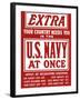 Vintage World War II Poster Is a Plea For Navy Recruits-Stocktrek Images-Framed Photographic Print