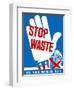 Vintage World War II Poster of a Hand Making a Stop Sign-null-Framed Art Print