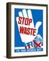 Vintage World War II Poster of a Hand Making a Stop Sign-null-Framed Art Print
