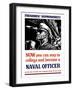 Vintage World War II Poster of a U.S. Naval Officer Holding Binoculars-Stocktrek Images-Framed Photographic Print