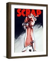 Vintage World War II Poster of An Arm Emerging from a Farm Holding Scrap Metal-Stocktrek Images-Framed Photographic Print