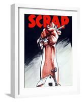 Vintage World War II Poster of An Arm Emerging from a Farm Holding Scrap Metal-Stocktrek Images-Framed Photographic Print