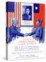 Vintage World War II Poster of Uncle Sam Shaking Hands with a Chinese Soldier-Stocktrek Images-Stretched Canvas