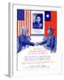 Vintage World War II Poster of Uncle Sam Shaking Hands with a Chinese Soldier-Stocktrek Images-Framed Photographic Print