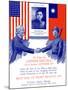 Vintage World War II Poster of Uncle Sam Shaking Hands with a Chinese Soldier-Stocktrek Images-Mounted Photographic Print