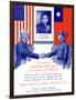 Vintage World War II Poster of Uncle Sam Shaking Hands with a Chinese Soldier-Stocktrek Images-Framed Photographic Print