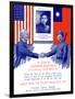 Vintage World War II Poster of Uncle Sam Shaking Hands with a Chinese Soldier-Stocktrek Images-Framed Photographic Print