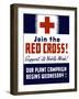 Vintage World War II Propaganda Poster Featuring a Red Cross-null-Framed Art Print