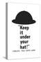 Vintage World War II Propaganda Poster Featuring an Army Helmet-null-Stretched Canvas