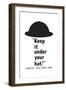 Vintage World War II Propaganda Poster Featuring an Army Helmet-null-Framed Art Print