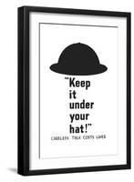 Vintage World War II Propaganda Poster Featuring an Army Helmet-null-Framed Art Print