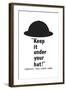 Vintage World War II Propaganda Poster Featuring an Army Helmet-null-Framed Art Print