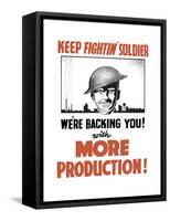 Vintage World War II Propaganda Poster-null-Framed Stretched Canvas
