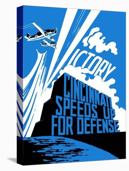 Vintage World War II Propaganda Poster-null-Stretched Canvas