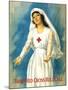 Vintage World War One Poster of a Red Cross Nurse Holding Open Her Arms-Stocktrek Images-Mounted Photographic Print