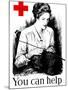 Vintage World War One Poster of a Young Woman Knitting-Stocktrek Images-Mounted Photographic Print