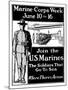 Vintage World War One Poster Showing a Marine Standing at Attention-Stocktrek Images-Mounted Photographic Print
