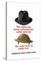 Vintage World Ware II Poster Featuring a Fedora and an Army Helmet-Stocktrek Images-Stretched Canvas