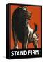 Vintage World Ware II Poster Featuring a Male Lion-Stocktrek Images-Framed Stretched Canvas