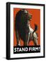 Vintage World Ware II Poster Featuring a Male Lion-Stocktrek Images-Framed Art Print