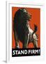 Vintage World Ware II Poster Featuring a Male Lion-Stocktrek Images-Framed Art Print