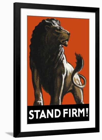 Vintage World Ware II Poster Featuring a Male Lion-Stocktrek Images-Framed Art Print