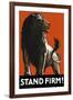 Vintage World Ware II Poster Featuring a Male Lion-Stocktrek Images-Framed Art Print