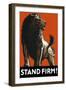 Vintage World Ware II Poster Featuring a Male Lion-Stocktrek Images-Framed Premium Giclee Print
