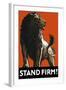 Vintage World Ware II Poster Featuring a Male Lion-Stocktrek Images-Framed Art Print