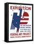 Vintage Wpa Poster Features a Red, White, and Blue Eagle-Stocktrek Images-Framed Stretched Canvas