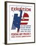 Vintage Wpa Poster Features a Red, White, and Blue Eagle-Stocktrek Images-Framed Art Print