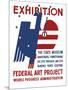 Vintage Wpa Poster Features a Red, White, and Blue Eagle-Stocktrek Images-Mounted Art Print