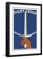 Vintage Wpa Propaganda Poster Featuring a Hand Holding a Sword-null-Framed Art Print