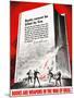Vintage WWII propaganda poster of German soldiers burning books in front of a giant book.-Vernon Lewis Gallery-Mounted Art Print