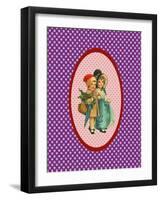 Vintage Xmas Children Couple-Effie Zafiropoulou-Framed Giclee Print