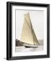 Vintage yacht-null-Framed Art Print