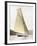 Vintage yacht-null-Framed Art Print