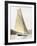 Vintage yacht-null-Framed Art Print