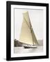 Vintage yacht-null-Framed Art Print