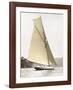 Vintage yacht-null-Framed Art Print