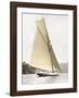 Vintage yacht-null-Framed Art Print