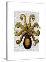 Vintage Yellow Octopus Underside-Fab Funky-Stretched Canvas