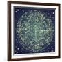 Vintage Zodiac Constellation Of Northern Stars-Alisa Foytik-Framed Art Print