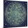 Vintage Zodiac Constellation Of Northern Stars-Alisa Foytik-Mounted Art Print